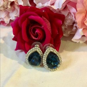 Sapphire Faux Earrings